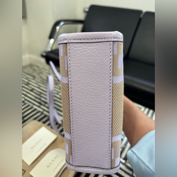 Authentic Gucci Purple and Beige mini jumbo GG canvas CrossbodyRetails$2500 - Picture 4 of 10